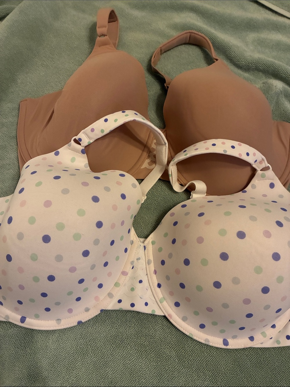 Olga Polka Dot and Nude Bras - Women Intimates - set of 2